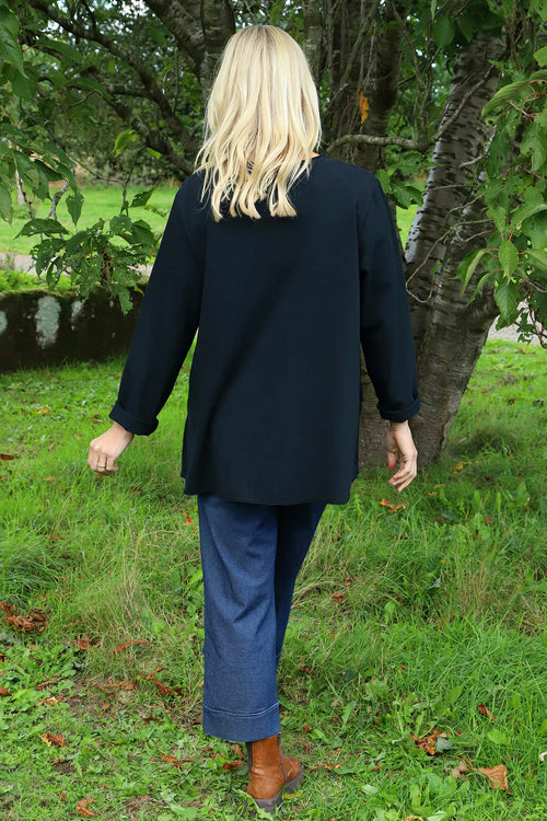 Liana Cord Band Cotton Top Black - Image 4