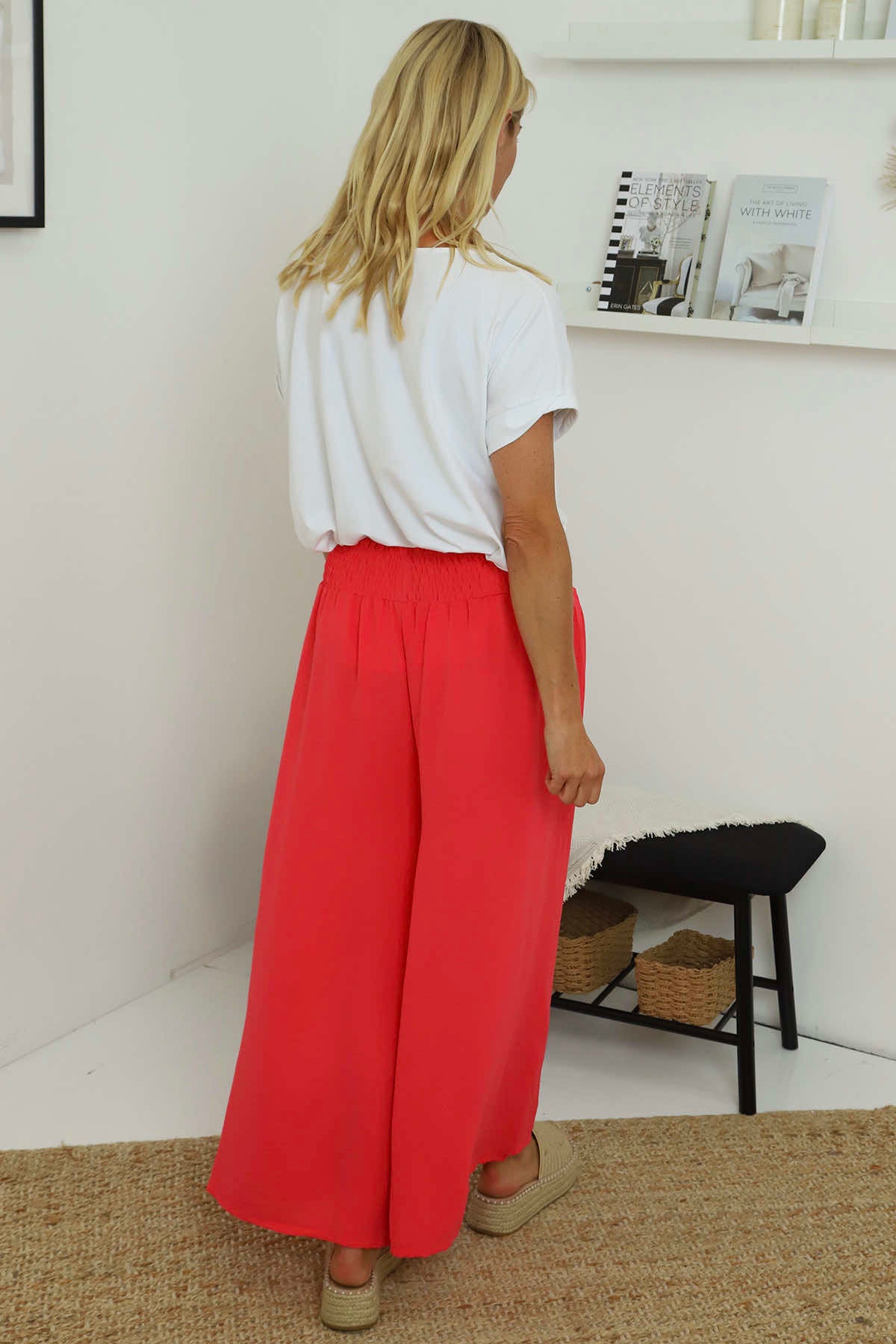 Jacqueline Wide Leg Trousers Hot Pink