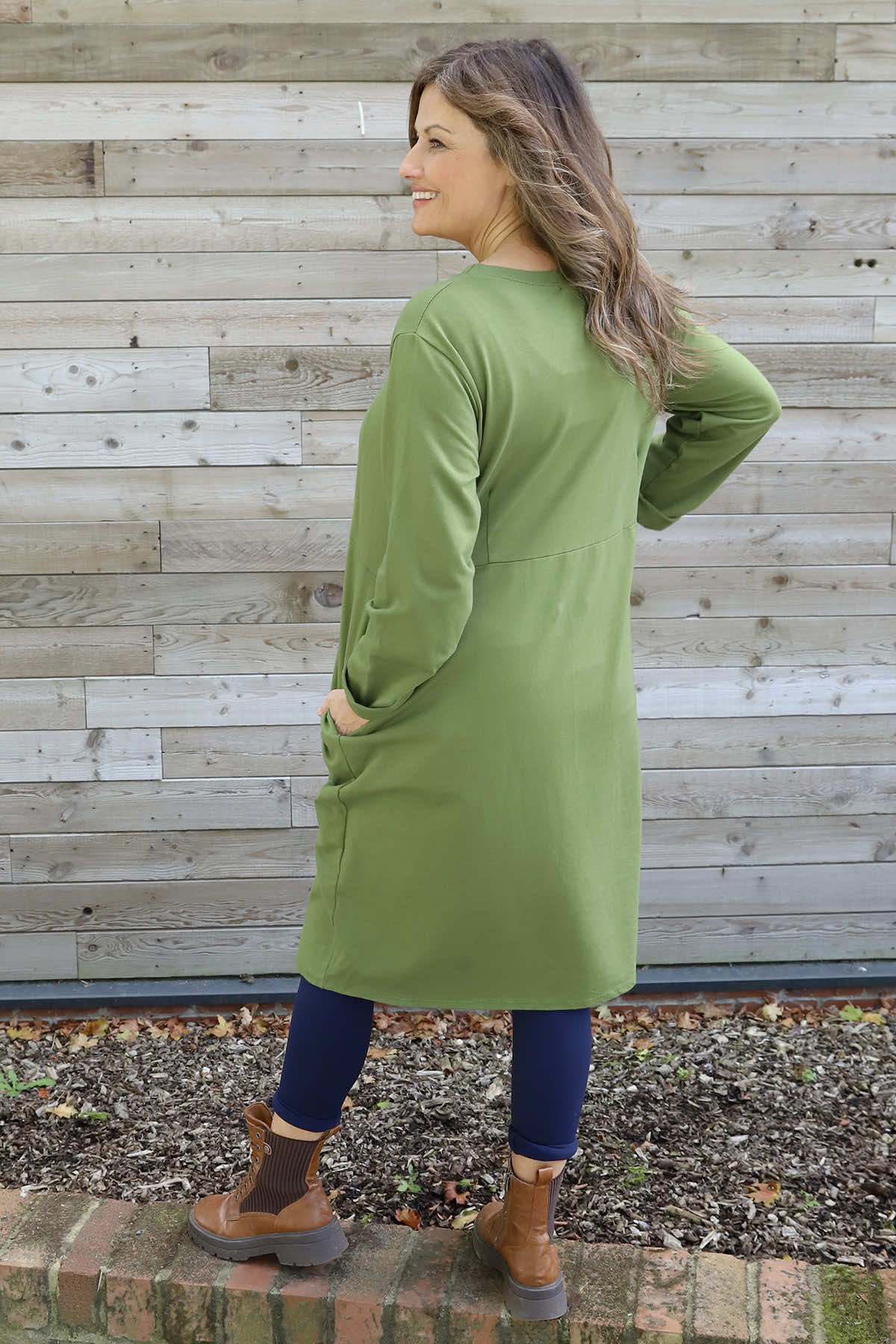 Annika Cotton Dress Olive