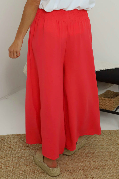Jacqueline Wide Leg Trousers Hot Pink - Image 3