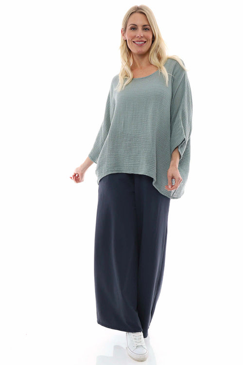 Betina Cotton Trousers Charcoal - Image 1
