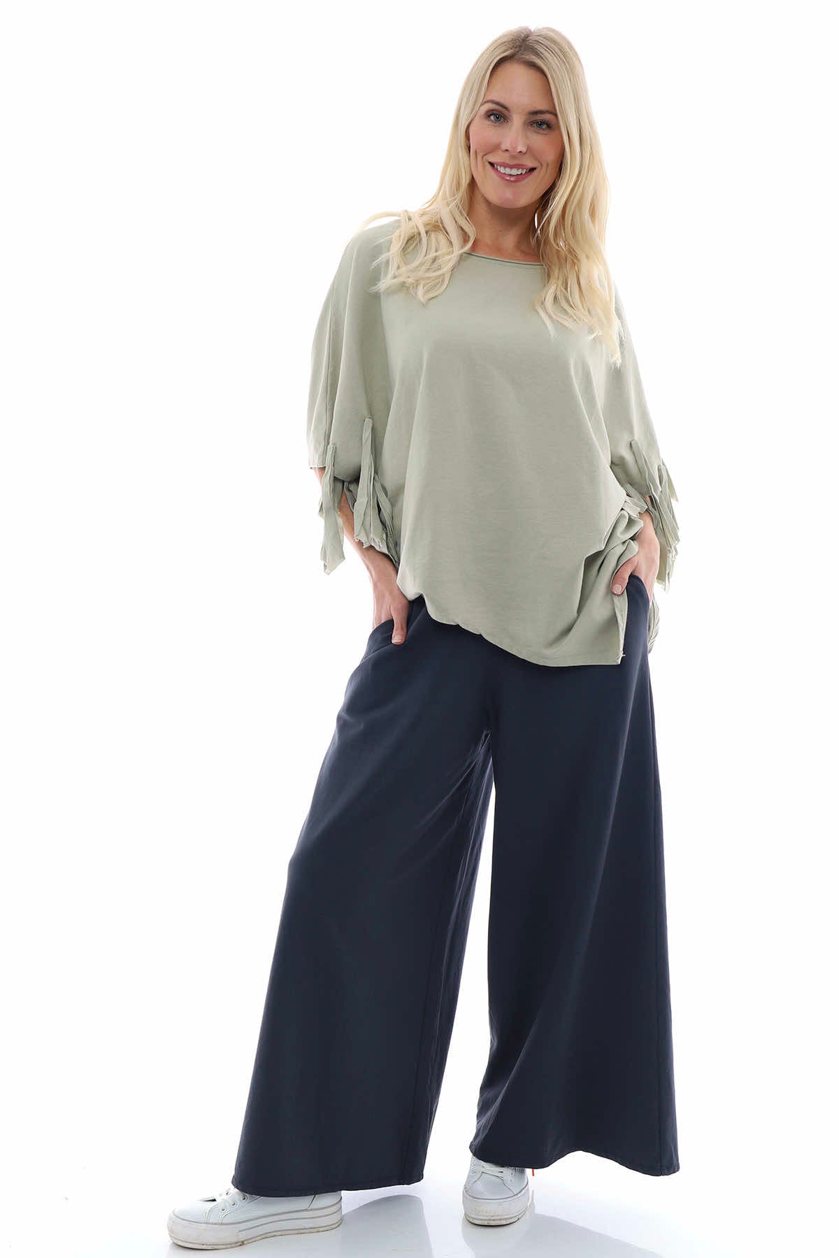 Betina Cotton Trousers Charcoal
