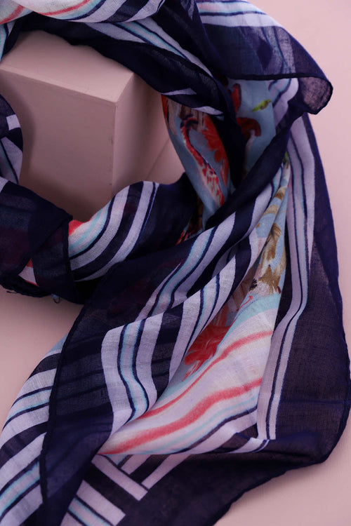 Cecily Scarf Navy - Image 4