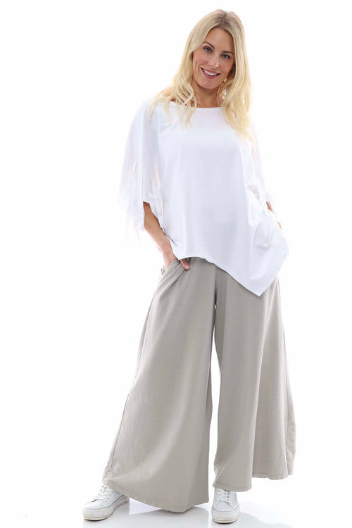 Betina Cotton Trousers Stone - Image 2