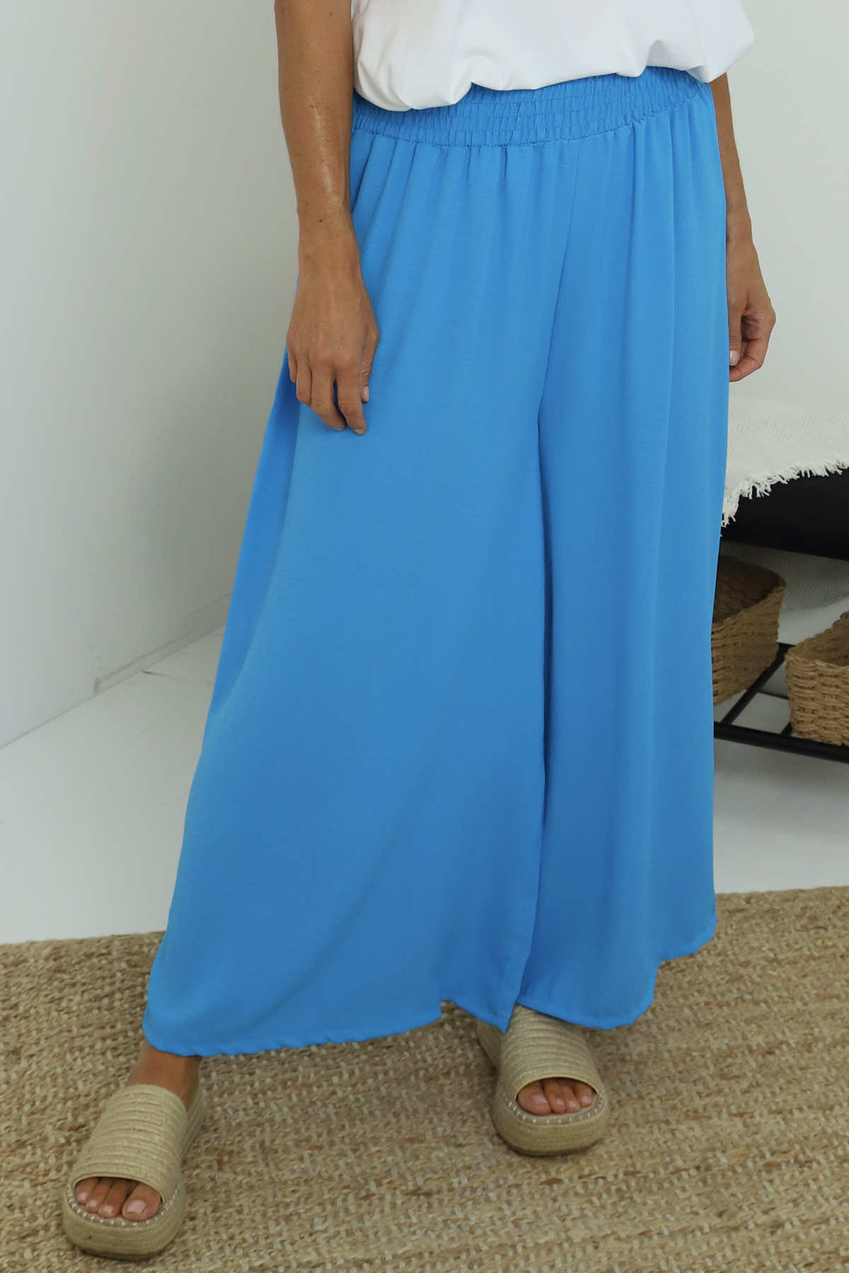 Jacqueline Wide Leg Trousers Blue