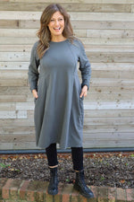 Annika Cotton Dress Charcoal Charcoal - Annika Cotton Dress Charcoal