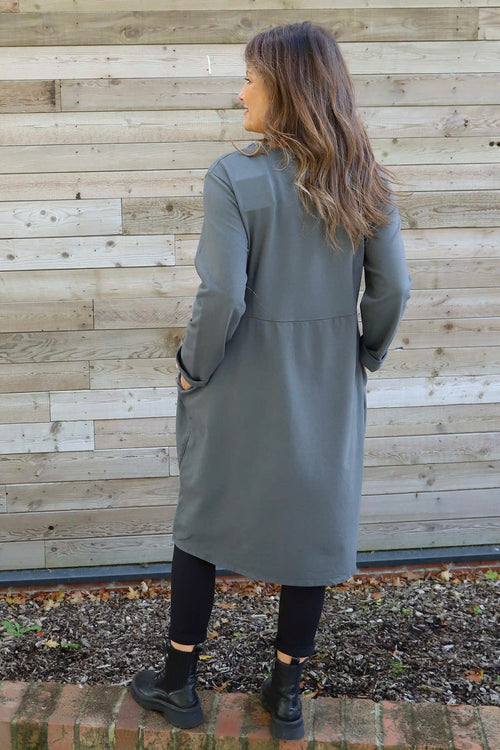 Annika Cotton Dress Charcoal - Image 4