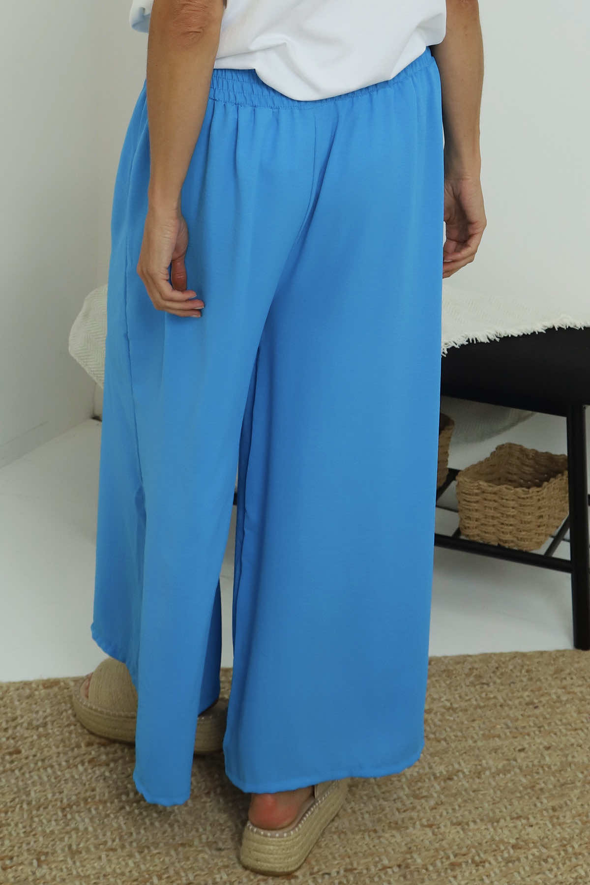 Jacqueline Wide Leg Trousers Blue