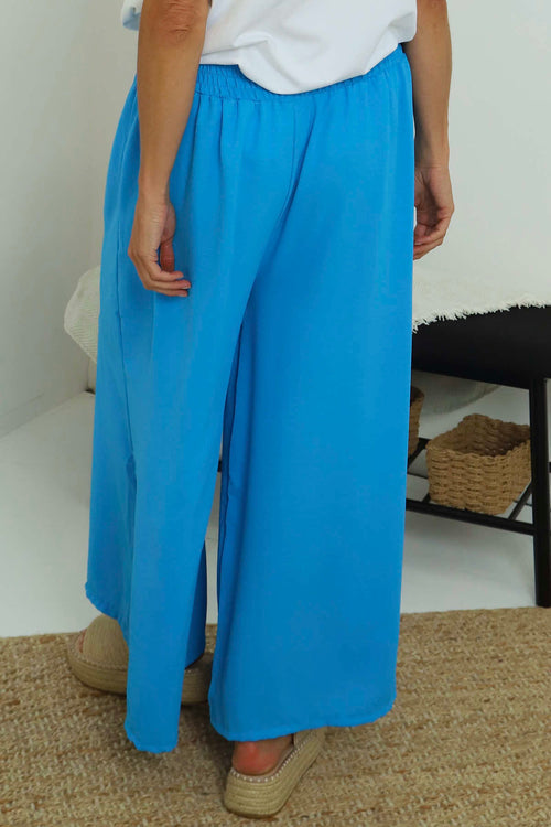 Jacqueline Wide Leg Trousers Blue - Image 3