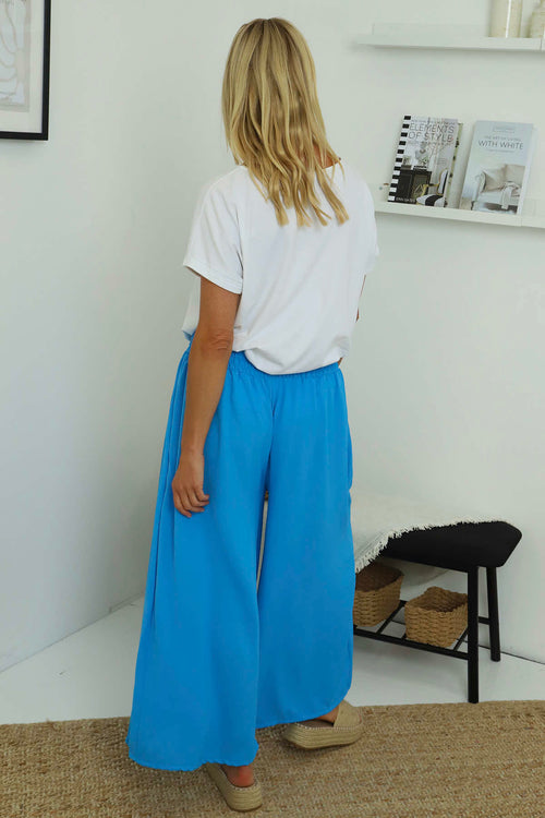 Jacqueline Wide Leg Trousers Blue - Image 4