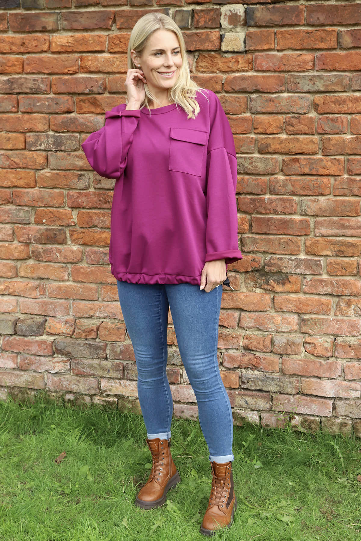 Tania Pocket Top Berry