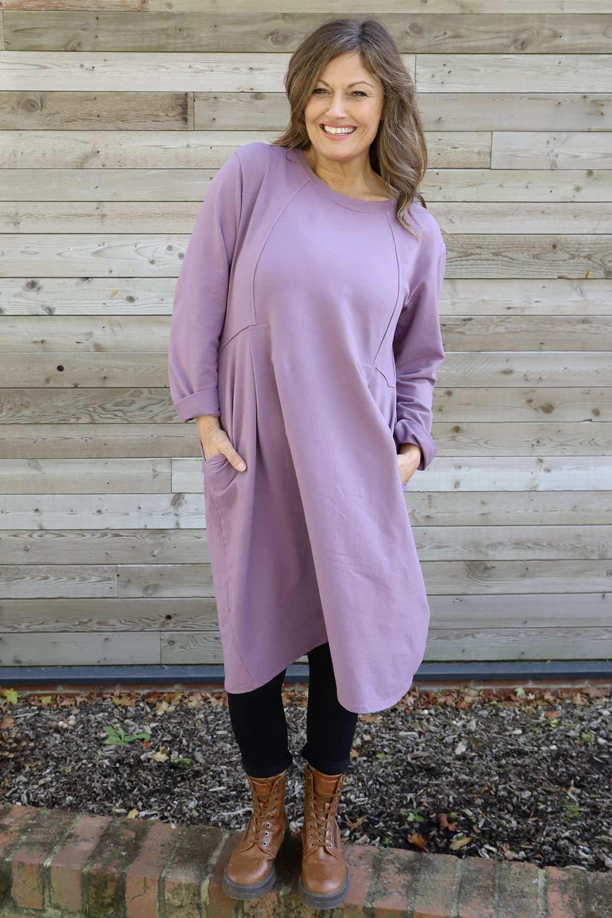 Annika Cotton Dress Purple