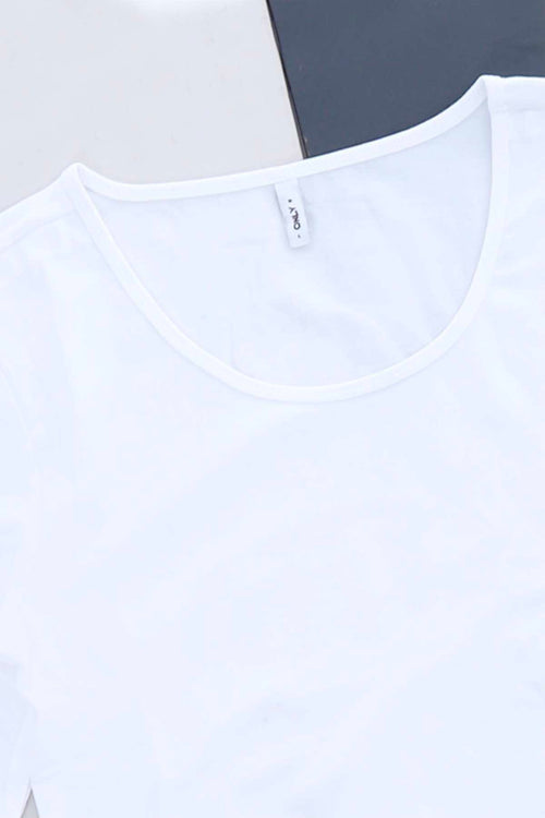 Only Basic Long Sleeve Top White - Image 2