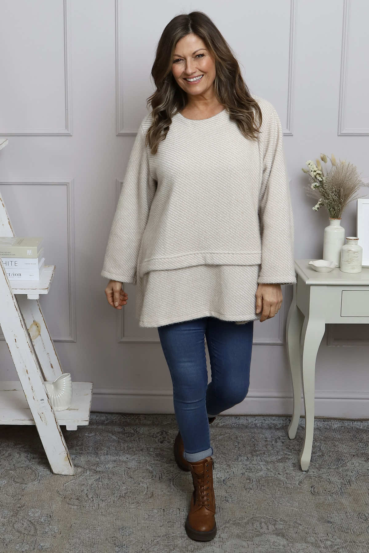 Evora A-Line Jumper Stone