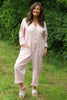 Paulton Linen Boilersuit Pink