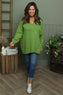 Josephine V-Neck Knitted Jumper Green