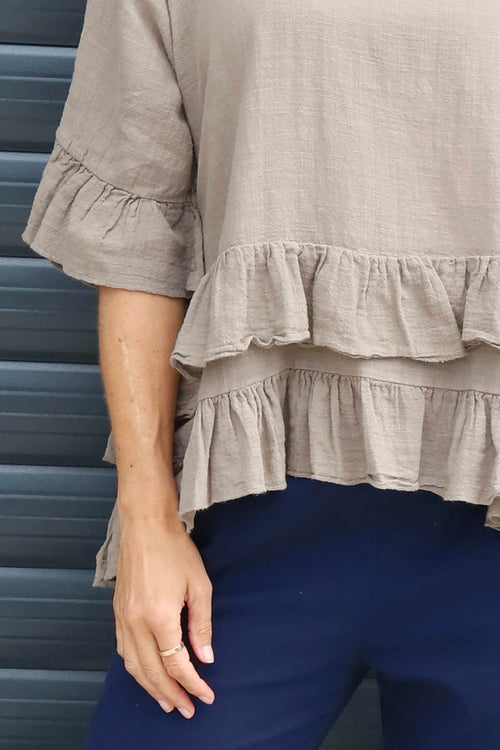 Allena Frill Top Mocha - Image 3