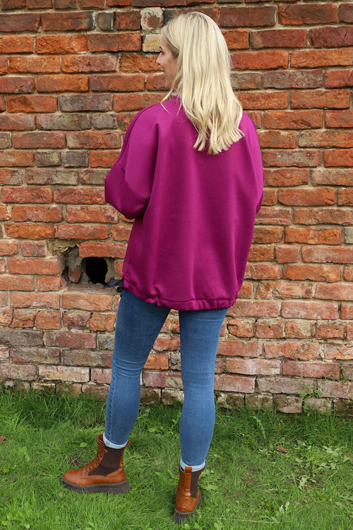 Tania Pocket Top Berry - Image 4