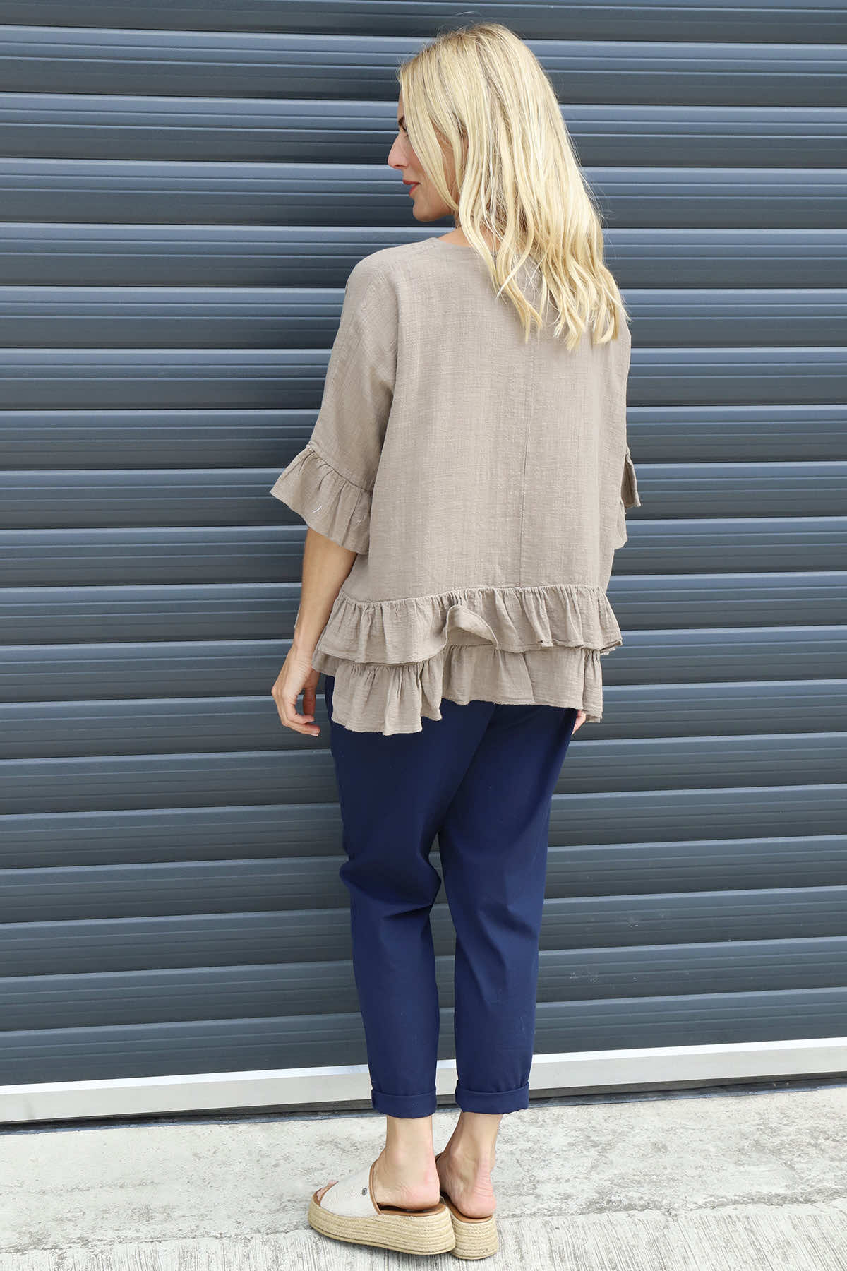 Allena Frill Top Mocha