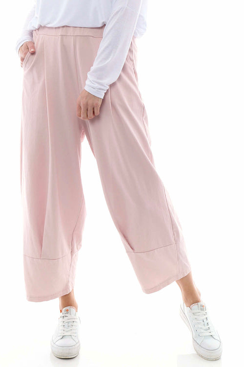 Elianna Cuffed Cotton Trousers Pink - Image 2