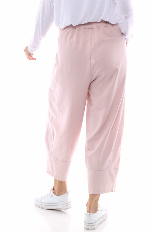 Elianna Cuffed Cotton Trousers Pink - Image 4