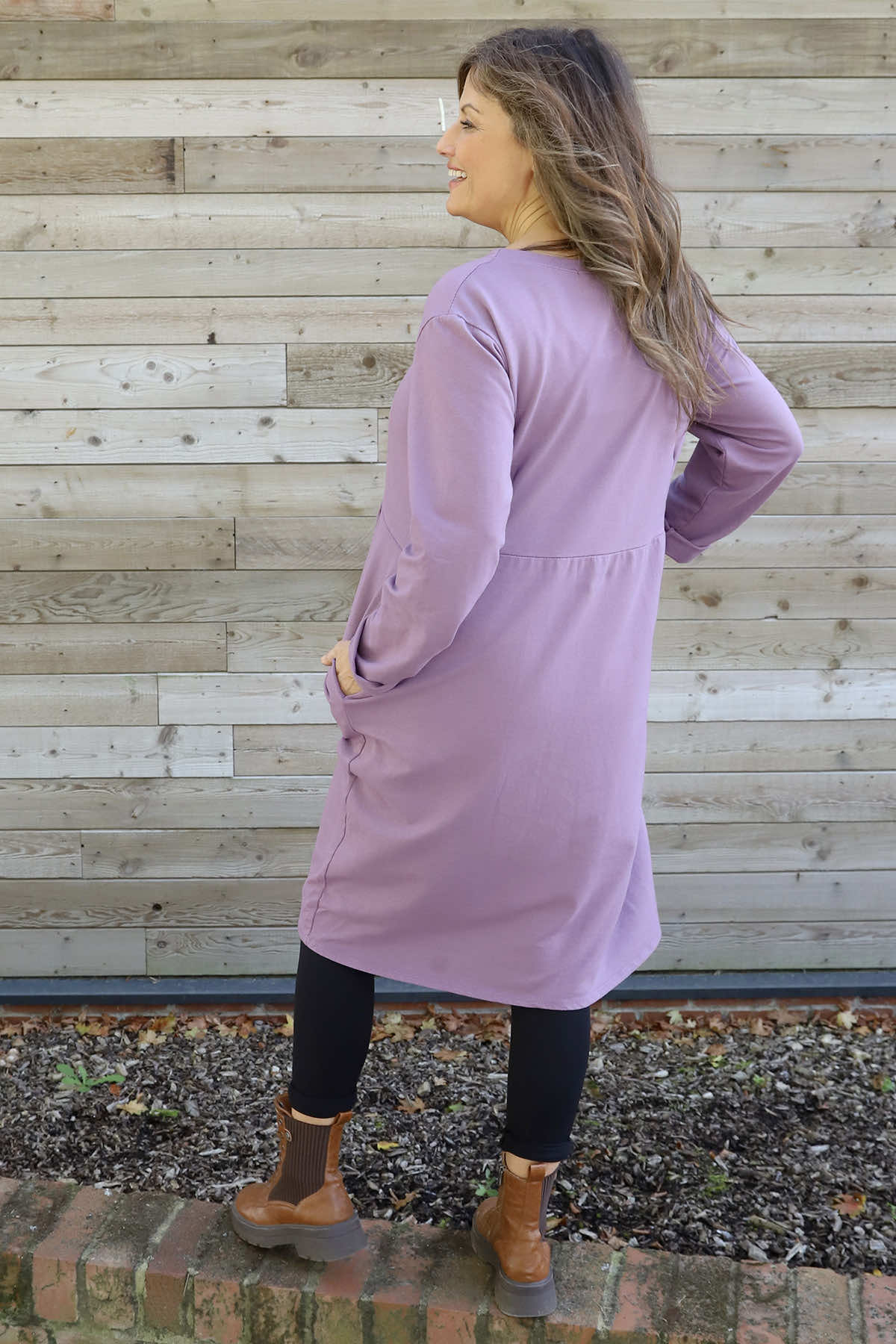 Annika Cotton Dress Purple