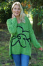 Roxanna Flower Knitted Jumper Green