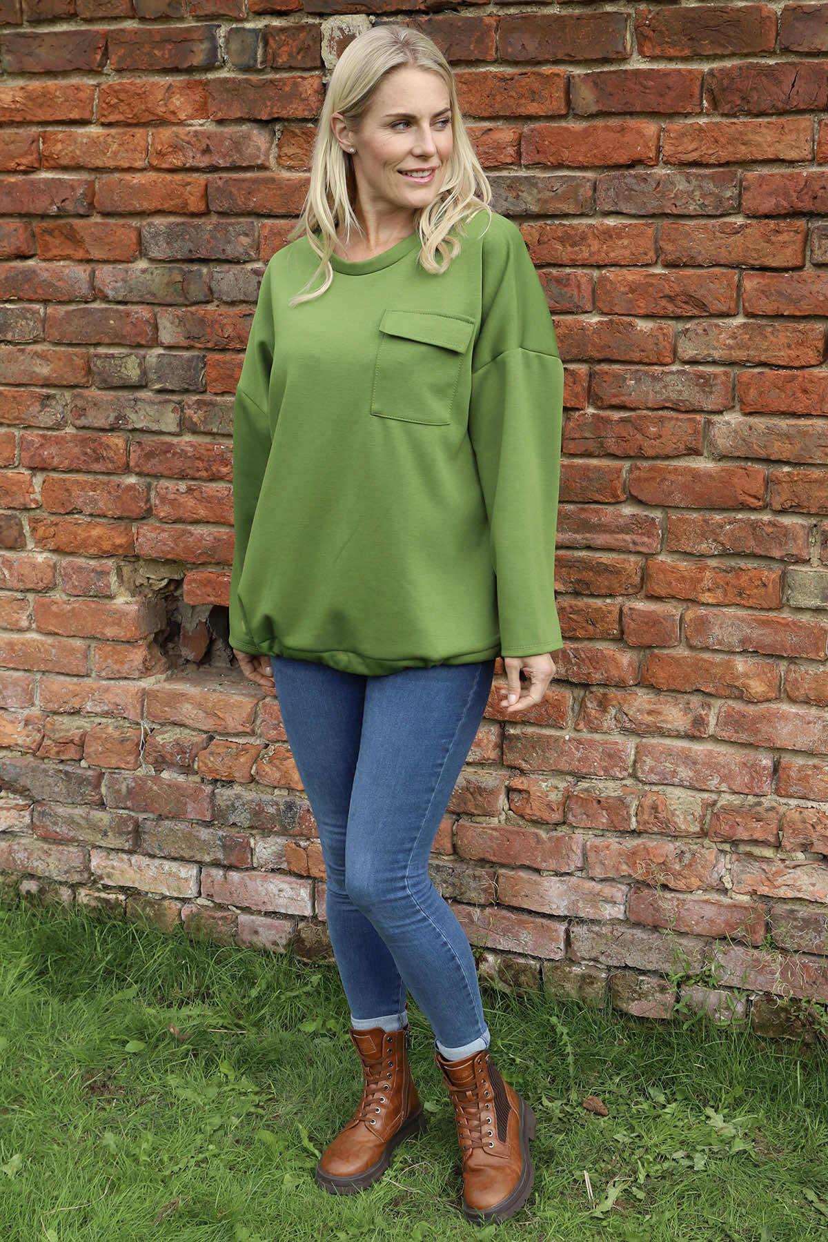 Tania Pocket Top Olive