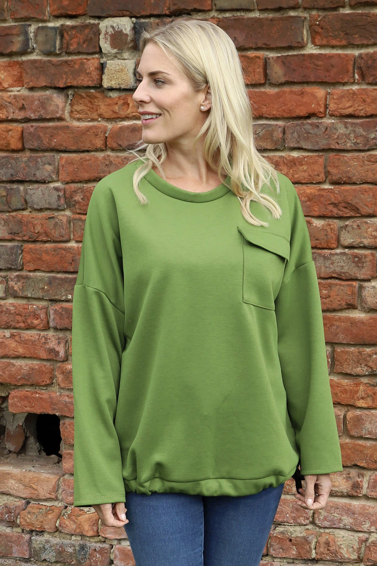 Tania Pocket Top Olive