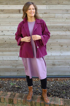 Gerano Needlecord Jacket Burgundy