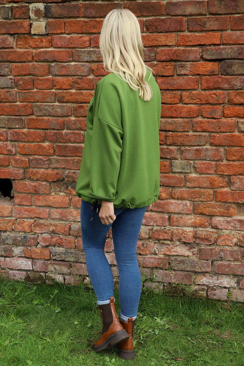 Tania Pocket Top Olive - Image 4