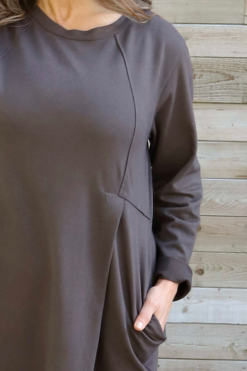 Annika Cotton Dress Cocoa - Image 3