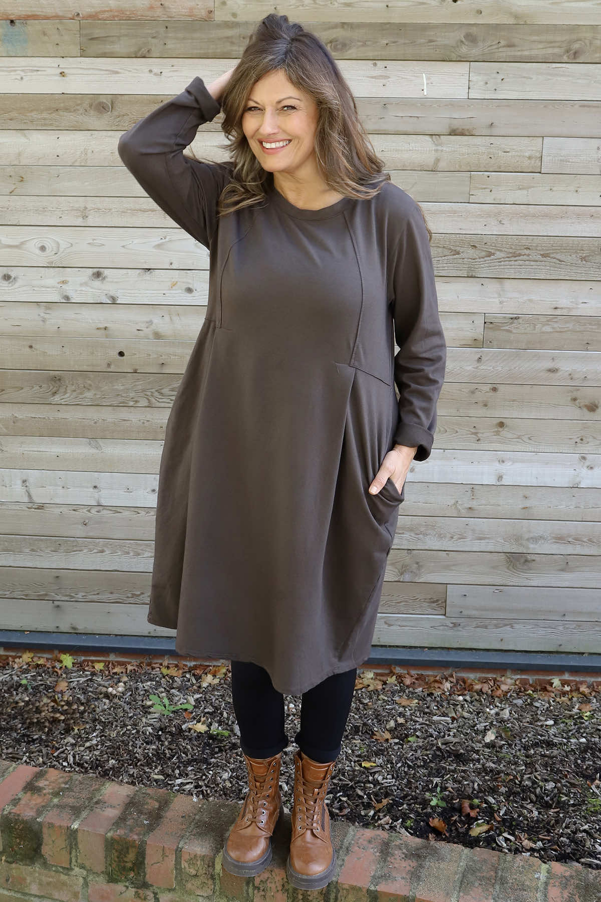 Annika Cotton Dress Cocoa
