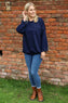 Tania Pocket Top Navy