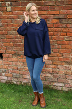 Tania Pocket Top Navy Navy - Tania Pocket Top Navy