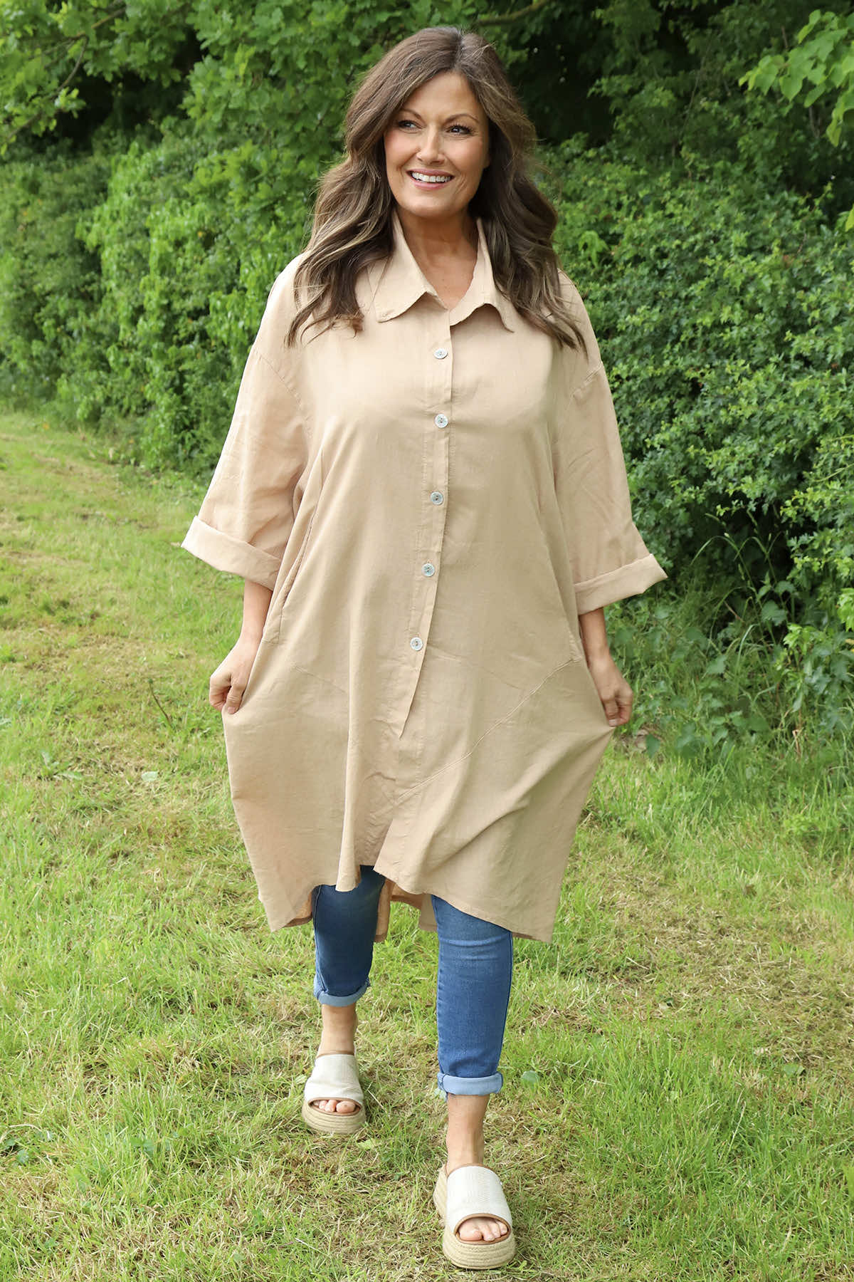Marcella Linen Shirt Camel