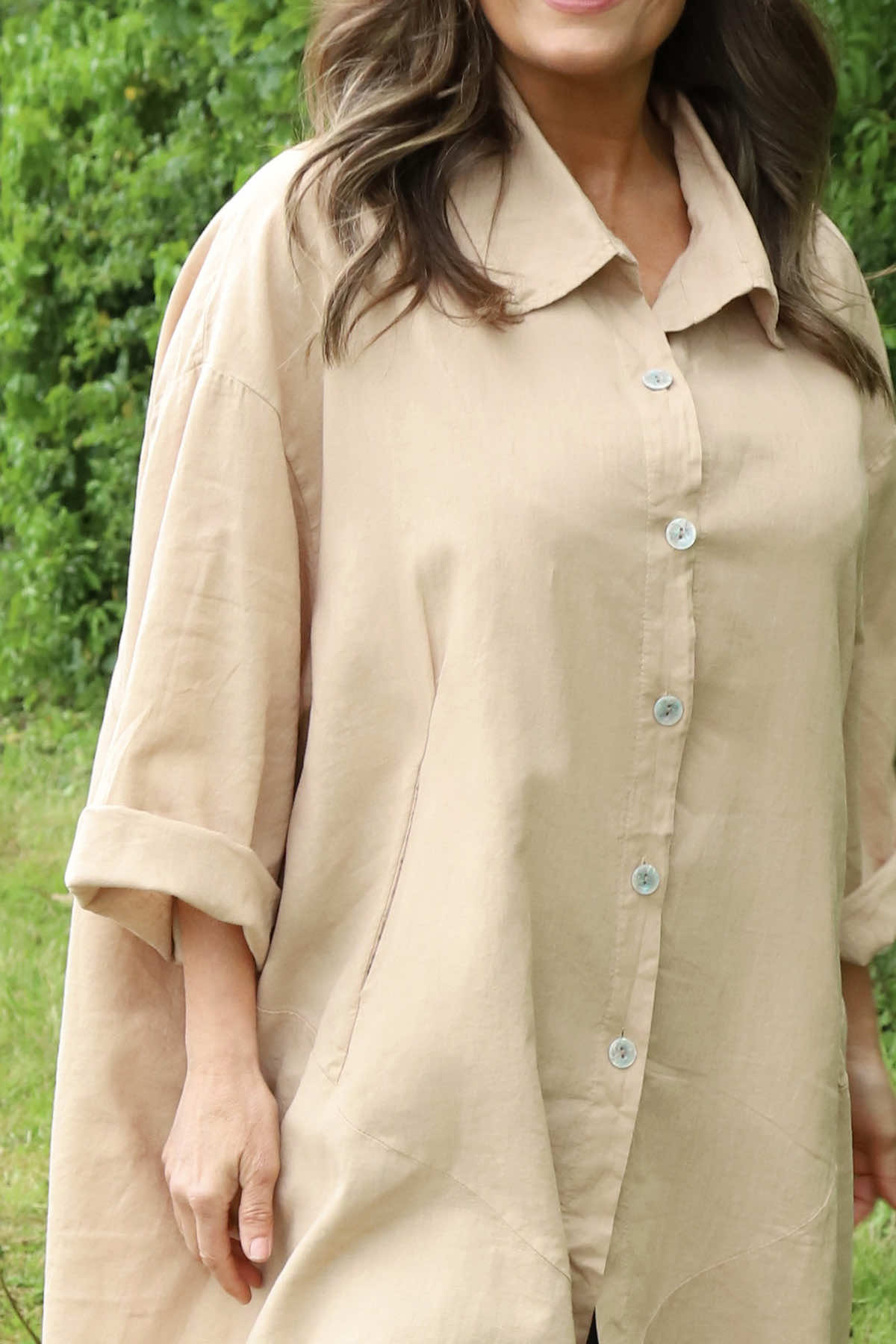 Marcella Linen Shirt Camel