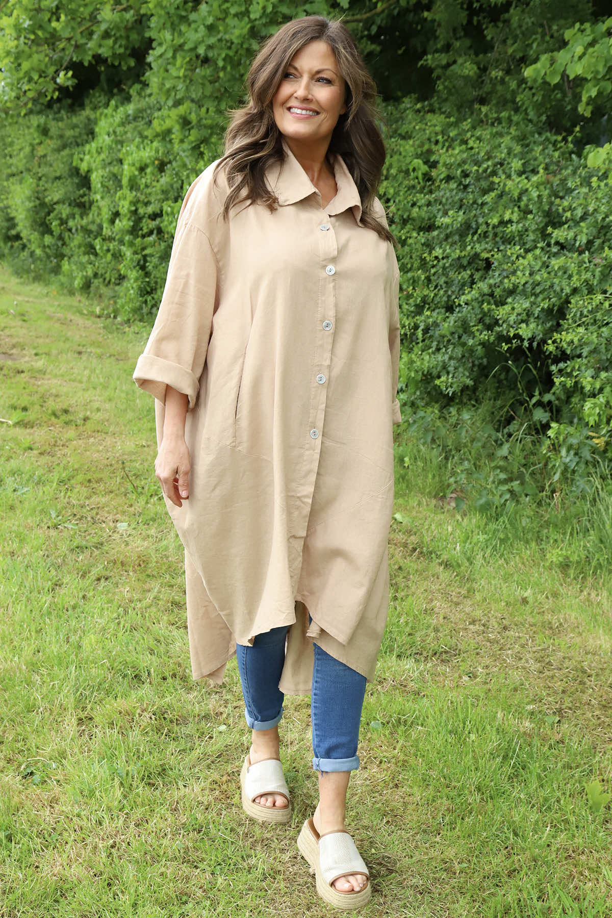 Marcella Linen Shirt Camel