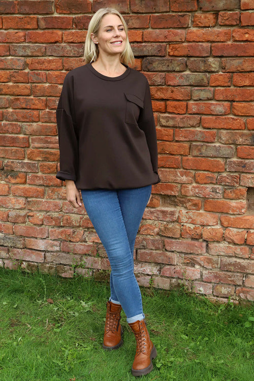 Tania Pocket Top Cocoa - Image 2