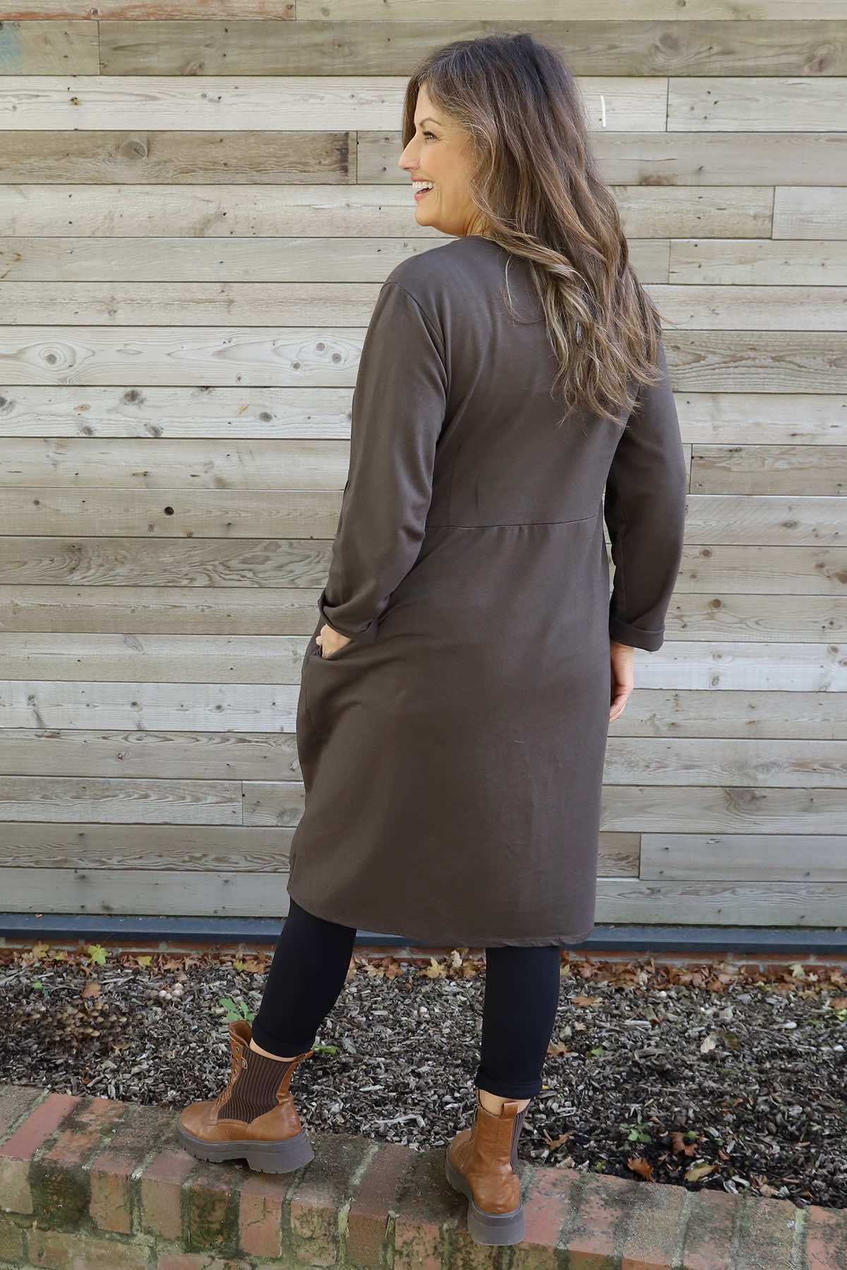 Annika Cotton Dress Cocoa