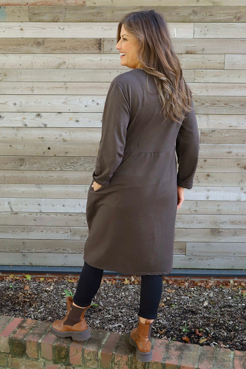 Annika Cotton Dress Cocoa - Image 4