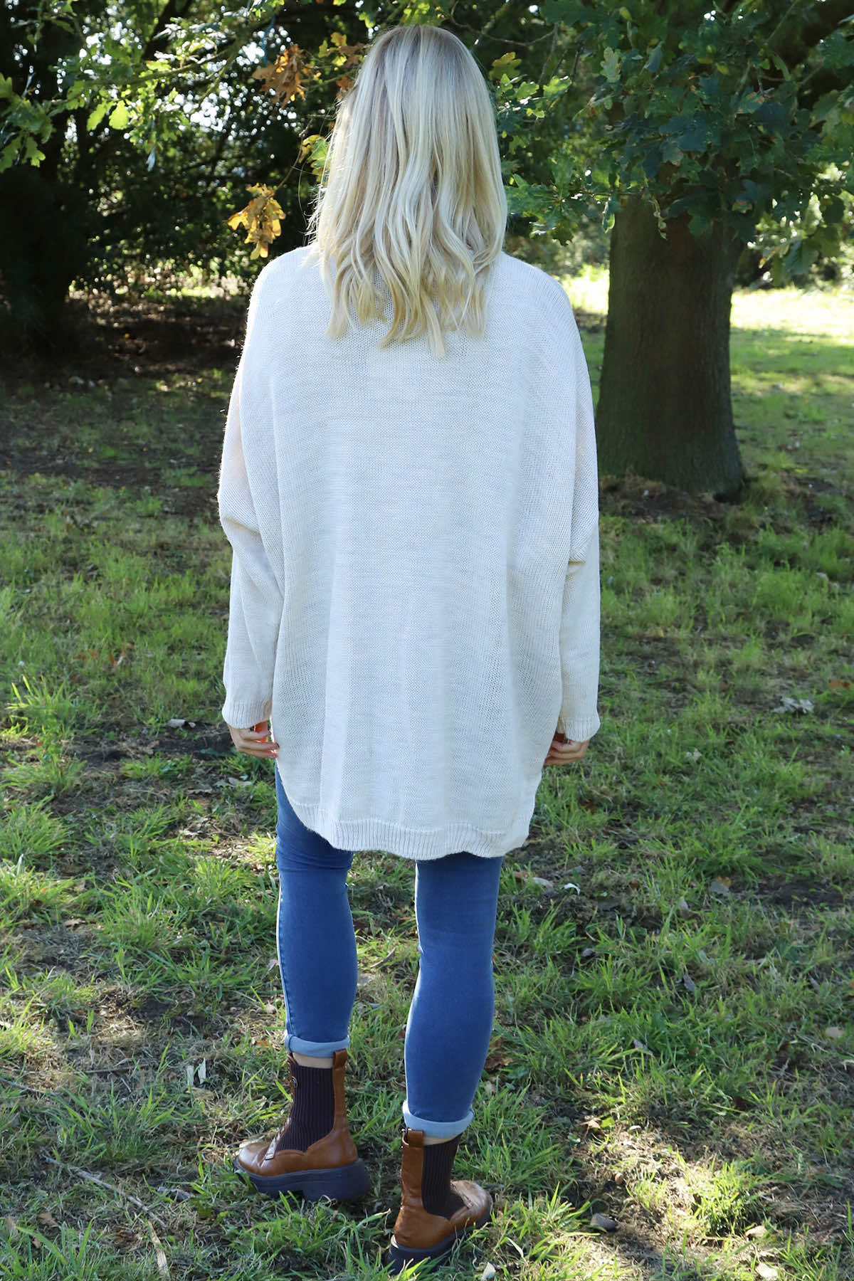 Roxanna Flower Knitted Jumper Stone