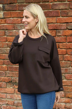 Tania Pocket Top Cocoa