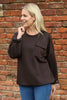 Tania Pocket Top Cocoa