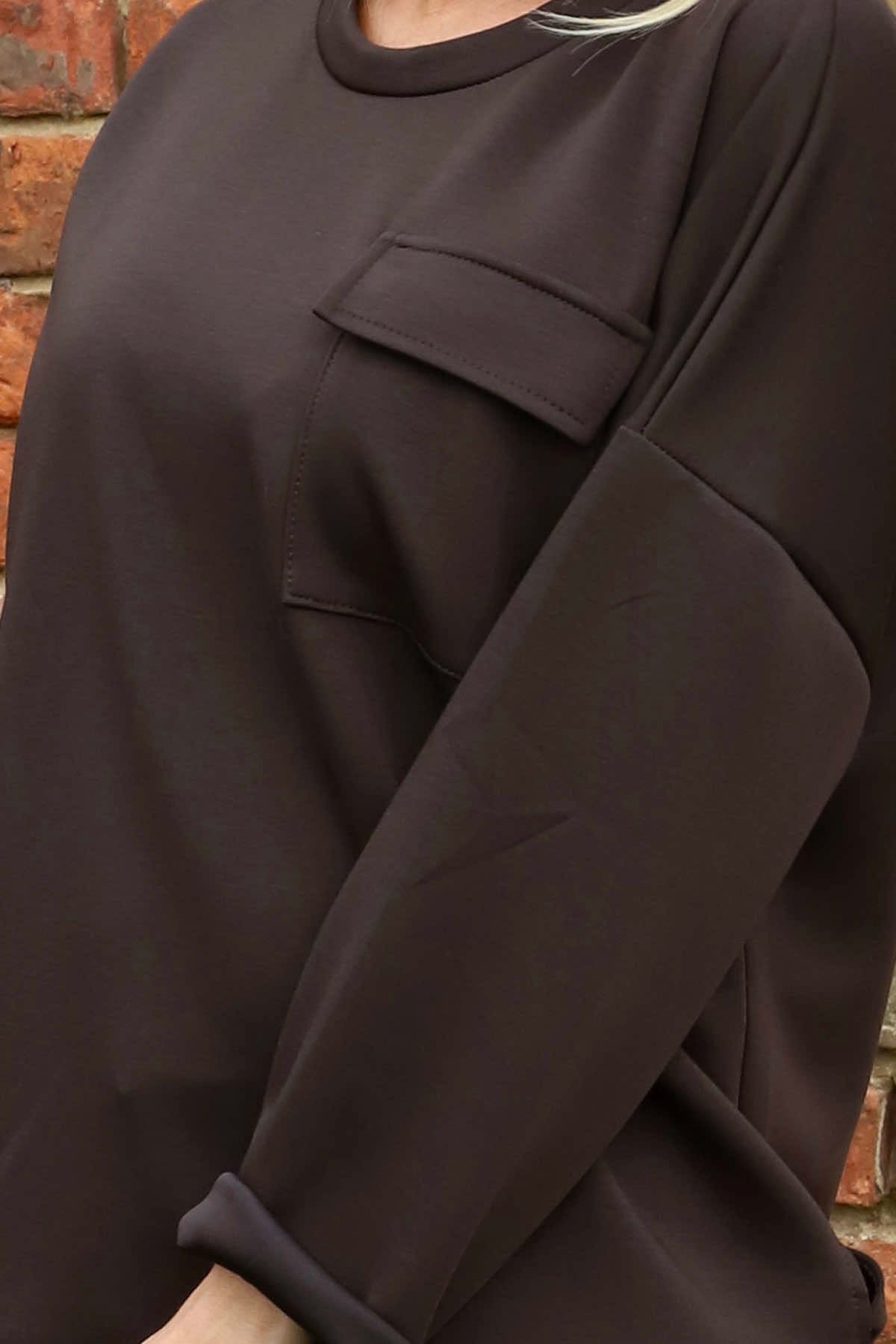 Tania Pocket Top Cocoa