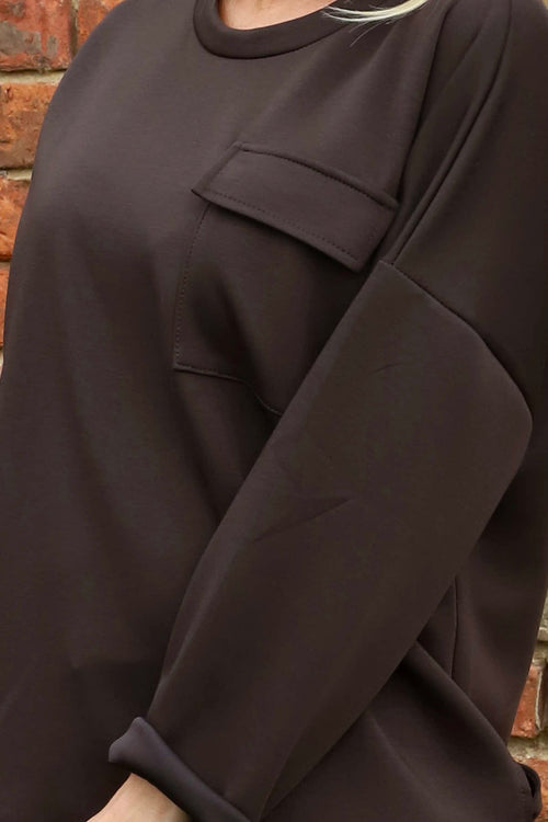 Tania Pocket Top Cocoa - Image 3