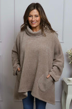 Luma Cowl Neck Jumper Mocha Mocha - Luma Cowl Neck Jumper Mocha