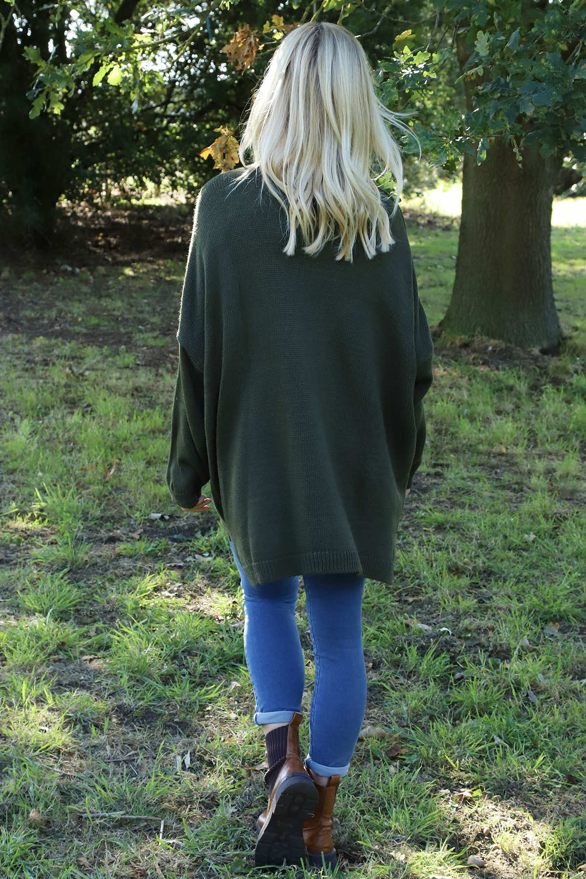 Roxanna Flower Knitted Jumper Khaki