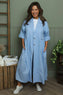 Meryl Long Cotton Jacket Powder Blue