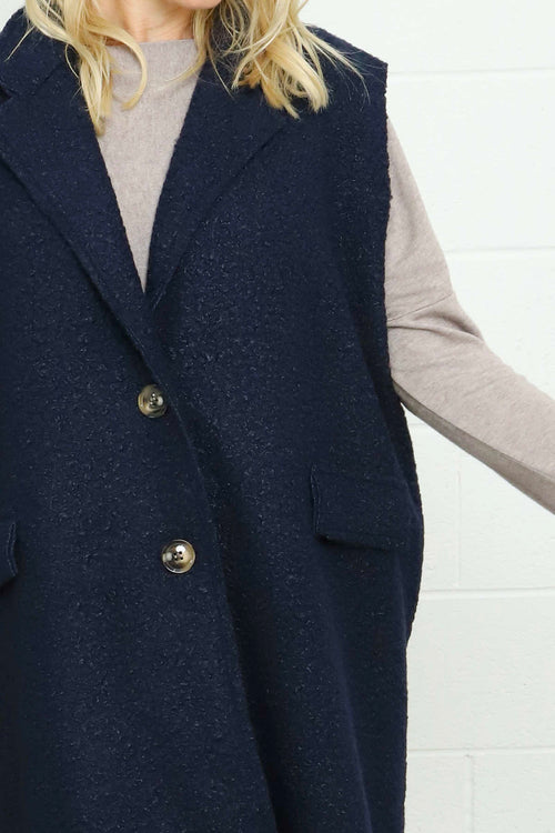 Kori Boucle Gilet Navy - Image 3